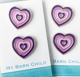 Pin Set: Hearts Purple 💜 NEW