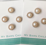 Button Pin Set: Halo Pearls