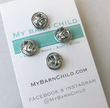 Button Pin Set: Halo Pearls