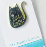 Pin: Cat Lady - Black