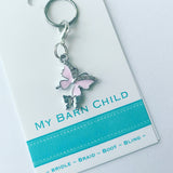 Bridle Charm: Butterflies - Blue or Pink