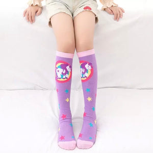 Kids’ Socks ~ Unicorn Lilac Stars