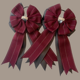 * Show Bows: Merlot Stitch on Charcoal