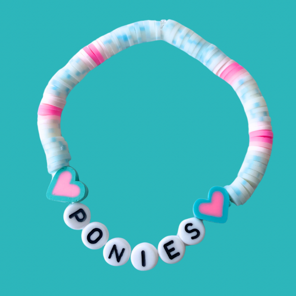 * Arenas Tour Bracelet: Aqua/Pink Heart