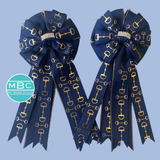 * Show Bows: Snaffles - Gold Foil on Navy