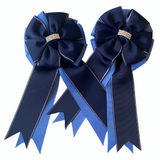 Show Bows: Navy on CornFlower