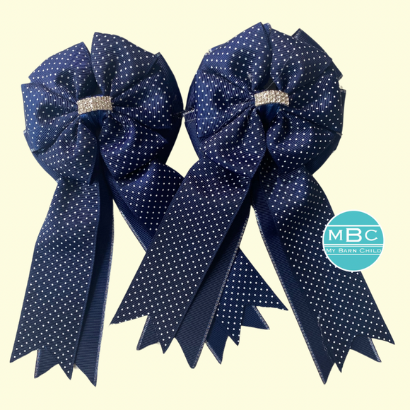 Show Bows: Double Navy