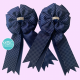 Show Bows: Double Navy