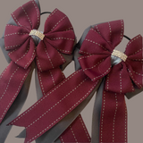 * Show Bows: Merlot Stitch on Charcoal