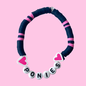 * Arenas Tour Bracelet: Navy/Bubblegum Heart