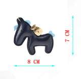 * KeyChain / Bag Charm: Black/Gold Horse