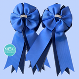 Show Bows: CornFlower on Navy