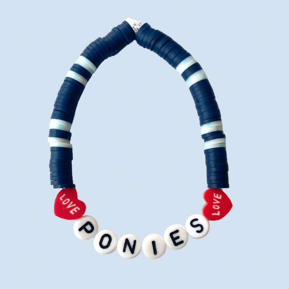 * Arenas Tour Bracelet: Navy/Red Love Heart