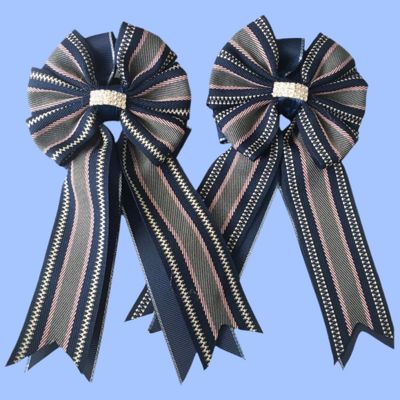 * Show Bows: Hampton Stripe Navy