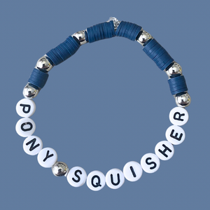 * Arenas Tour Bracelet: Pony Squisher Navy/Silver * NEW