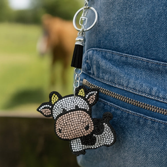 ✨ KeyChain / Bag Charm: Sparkle Cow