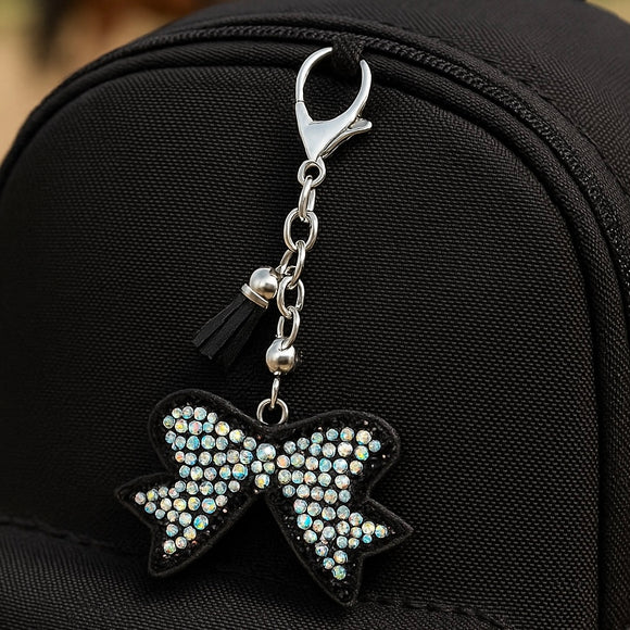 ✨ KeyChain / Bag Charm: Bow ~ Sparkle ~ Aurora/Black