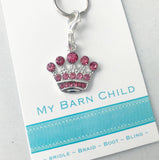 Bridle Charm: Crown Pink