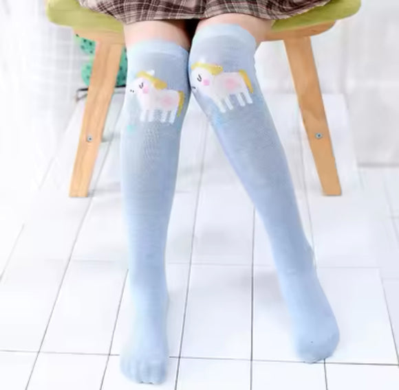 ❣️ Kids’ Socks: Unicorns Light Blue