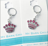 Bridle Charm: Crown Pink