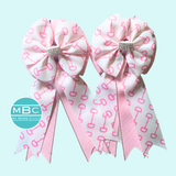 * Show Bows: Snaffles Pink/White • NEW