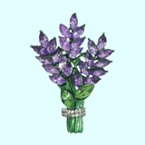 * Brooch: Lavender Bouquet