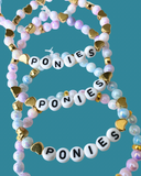 Arenas Tour Bracelet Stack : Ponies Ponies Ponies Pastel/Gold • NEW