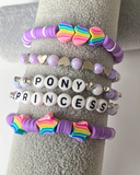 Arenas Tour Bracelet Stack Ponies Ponies Ponies Lavender • NEW