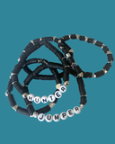 Arenas Tour Bracelet Stack: Hunter Jumper Black/Silver • NEW