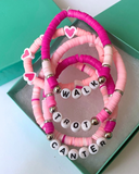 Arenas Tour Bracelet Stack: Walk Trot Canter Pink • NEW