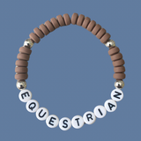 Arenas Tour Bracelet: Equestrian Mocha/Silver * NEW