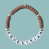 Arenas Tour Bracelet: Equestrian Mocha/Silver * NEW