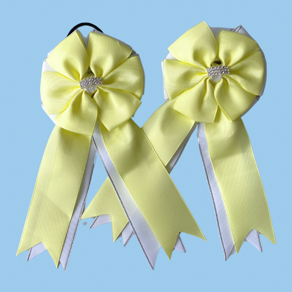 Show Bows: Sunshine on White