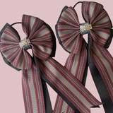 ☀️ Show Bows: Hampton Stripe Plum