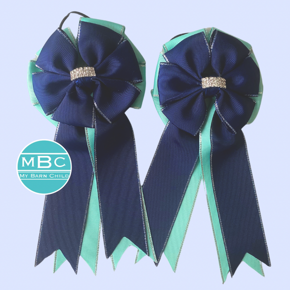 * Show Bows: Navy/Tiffany • NEW