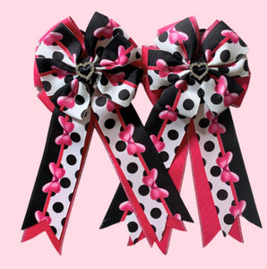 * Show Bows: Bows Black/Hot Pink