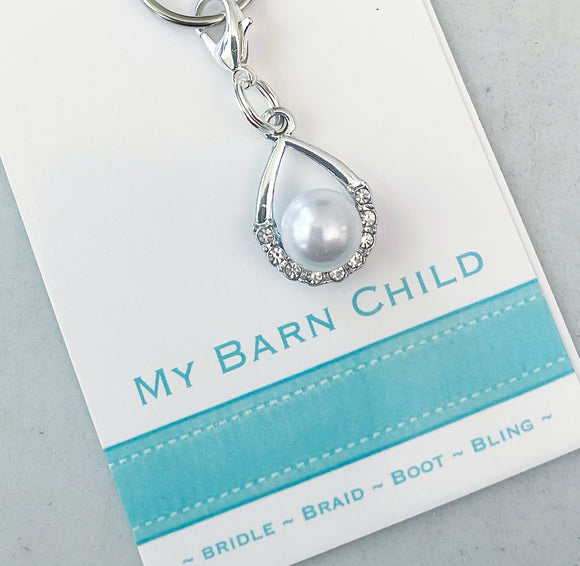 Bridle Charm: Pearl Drop