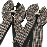 🫶 Show Bows: Tweed Black/White/Pink