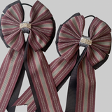 ☀️ Show Bows: Hampton Stripe Plum