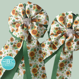 * Show Bows: Sunflowers on Sage Green