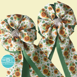 * Show Bows: Sunflowers on Sage Green