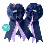 * Show Bows: Navy on Lavender