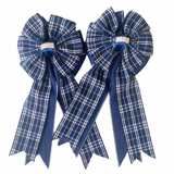 * Show Bows: Navy Plaid on Navy • NEW