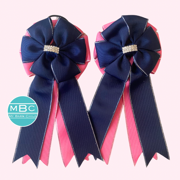 * Show Bows: Navy/BubbleGum • NEW