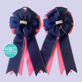 * Show Bows: Navy/BubbleGum • NEW