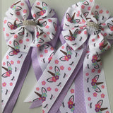 🫶 Show Bows: Unicorns on Lavender Swiss Dot