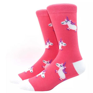 🎁 $5 SOCK SALE - Crew Socks: Unicorn ~ Coral