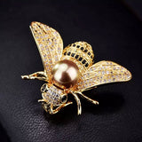 Brooch / Pin: Bumble Bee with Pearl