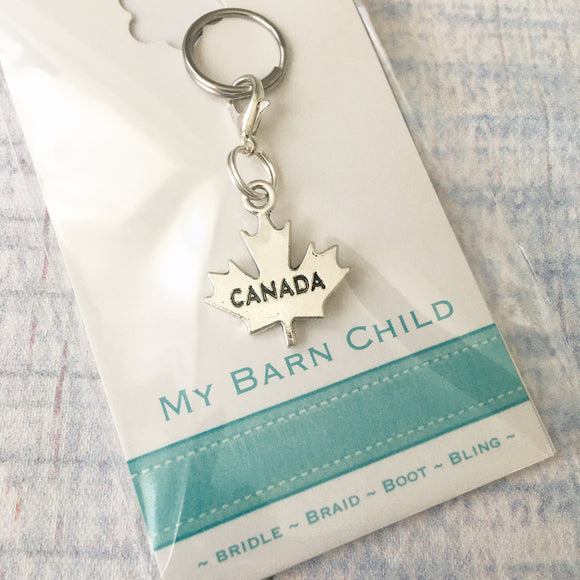 Bridle Charm: Maple Leaf Canada