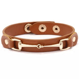 Bracelet: Snaffle ~ Snap ~ Chestnut/Gold